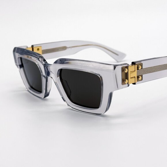 NEW BOTTEGA VENETA BV1230S 001 SUNGLASSES UNISEX CRYSTAL SQUARE BOTTEGA VENETA - Picture 4 of 12